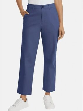 NWT G.H. Bass & Co. Women Chino Ankle Pants, Blue - Size 8